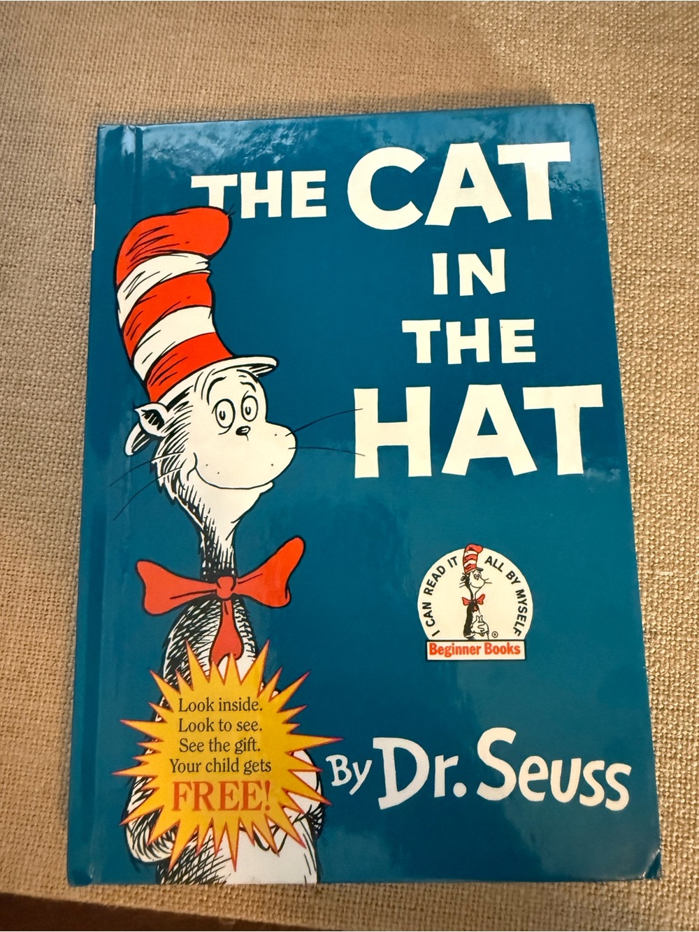 Dr. Seuss Cat in the Hat Toy-Style Book Cover - Blue/Red/White